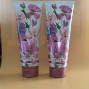 Bath & Body Works Pink and White Body Oil Moisturizer